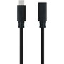Nanocable Cable Prolongador USB-C 3.2 Gen2x2 20Gbps 100W 4K/60Hz 1m Negro